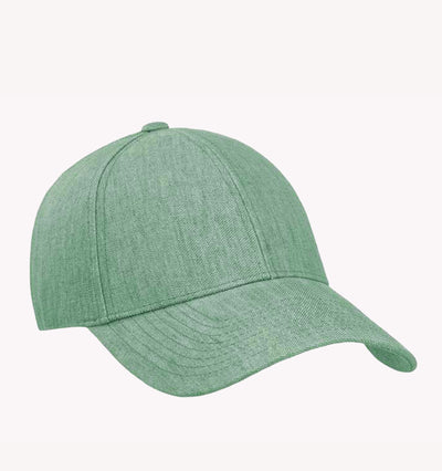 Varsity Linen Hat in Pistachio Green