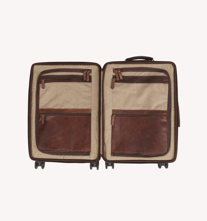 Moore & Giles Parker Leather Carry-on Suitcase in Baldwin Oak