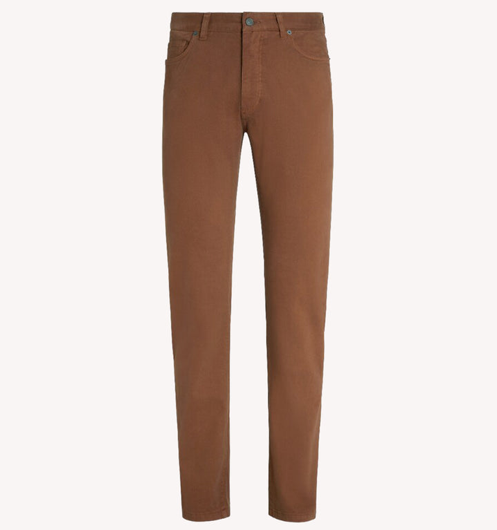 Zegna City 5-Pocket Pant in Vicuna