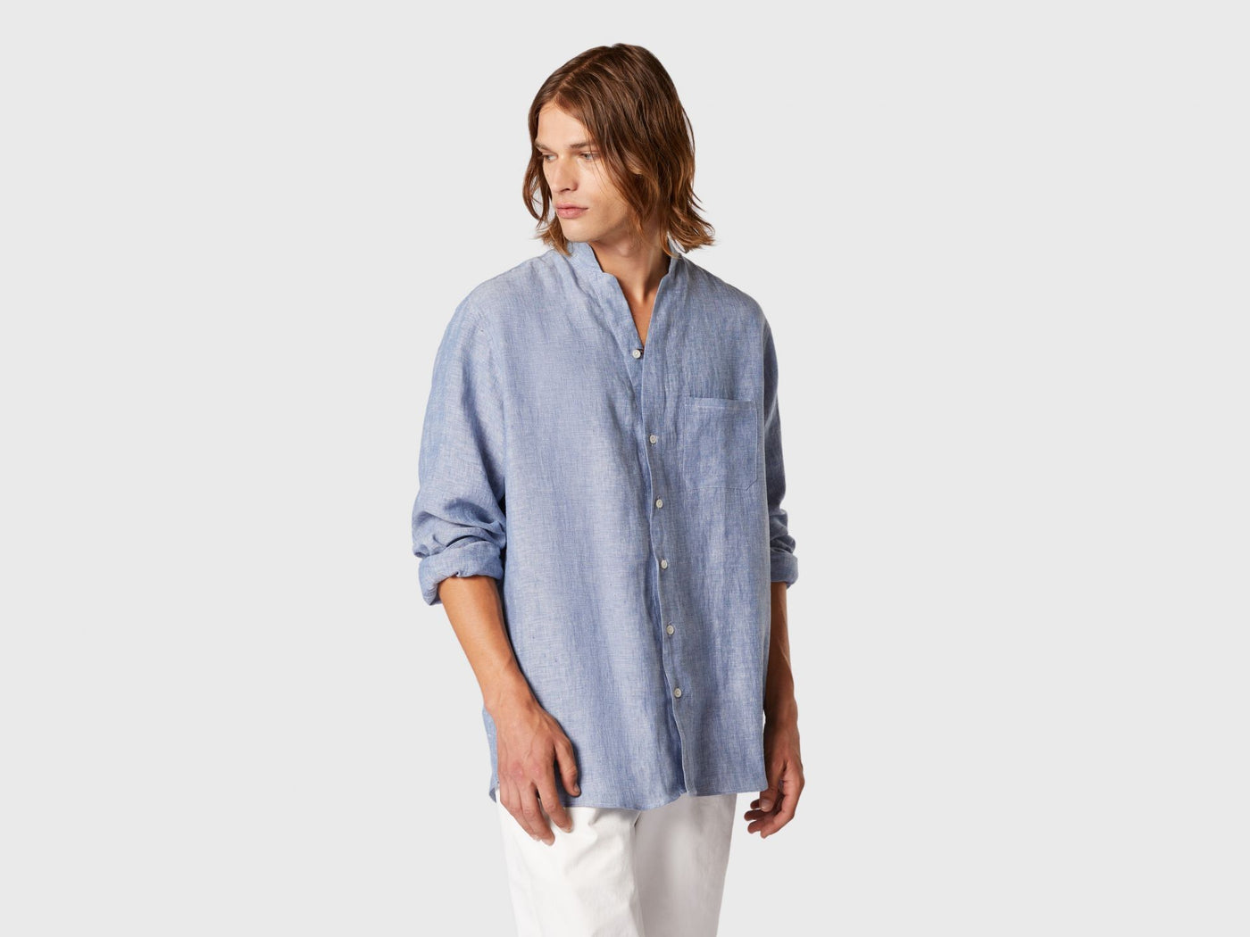 Sease Fish Tail Sport Shirt in Sky Blue