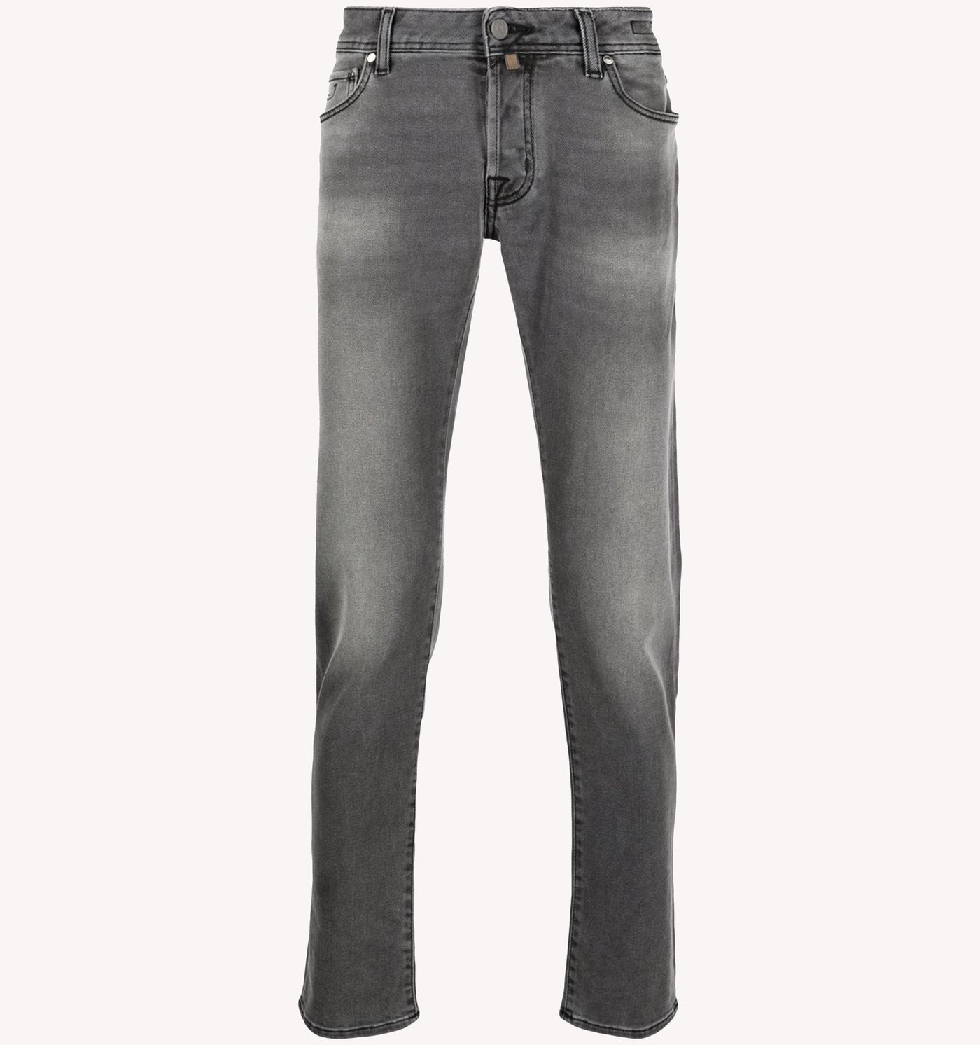 Jacob Cohen Straight Leg Jeans in Washed Black