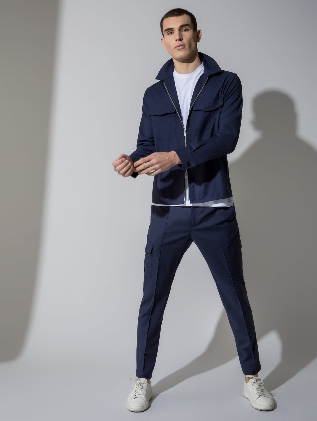 Pescarolo Technical Lightweight Jacket in Navy