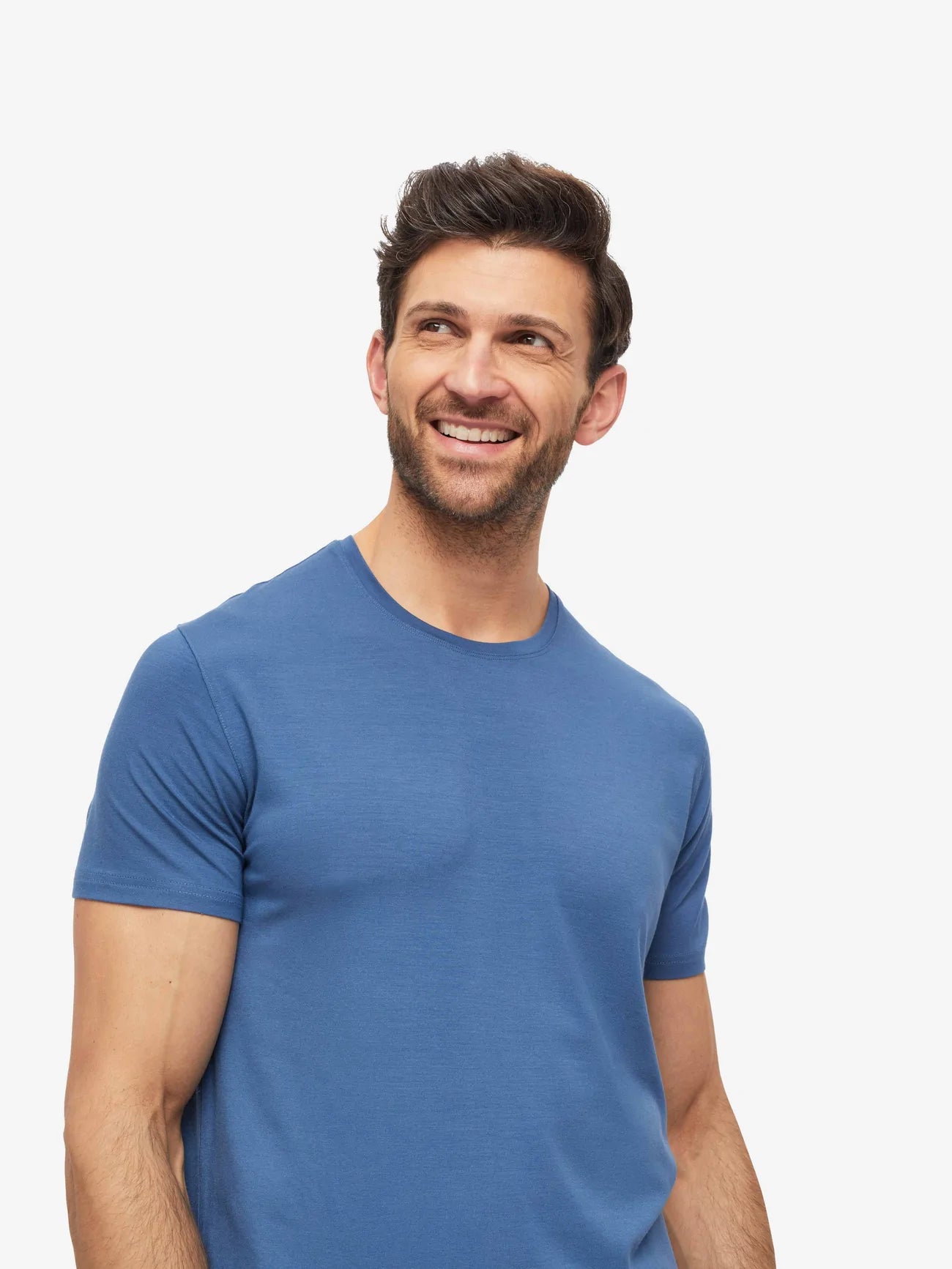 Derek Rose Basel T-Shirt in Storm Blue
