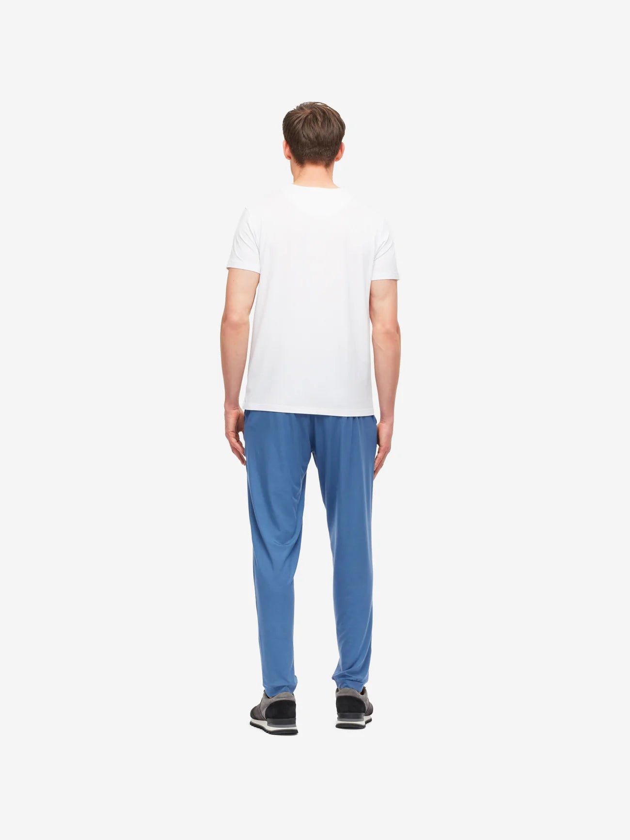 Derek Rose Basel Track Pants in Storm Blue