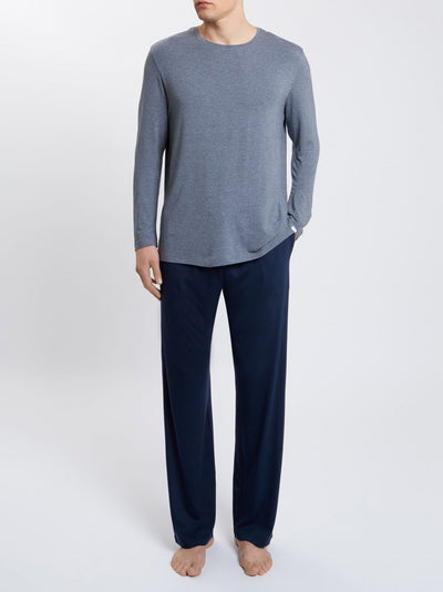 Derek Rose Basel Lounge Pants in Navy