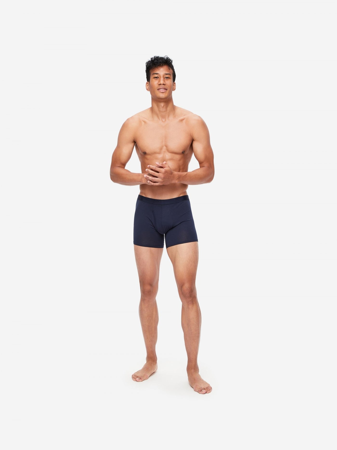 Derek Rose Jack Pima Cotton Trunks in Navy