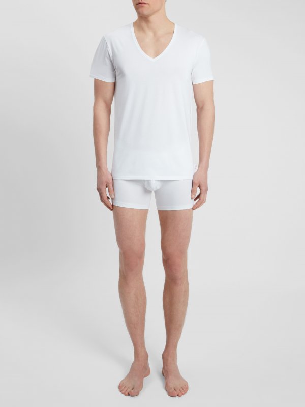 Derek Rose Jack Underwear V-Neck T-Shirt in White