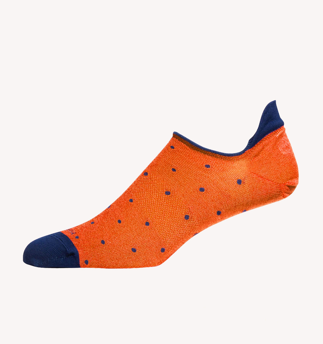 Marcoliani Milano Invisible Sneaker Socks in Orange Dot