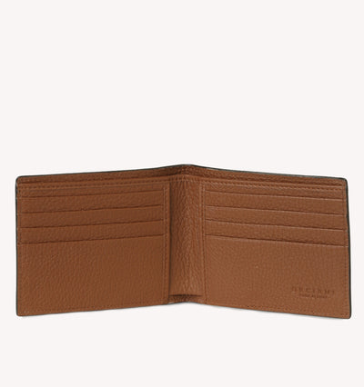 Orciani Micron Deep Leather RFID Wallet in Brown