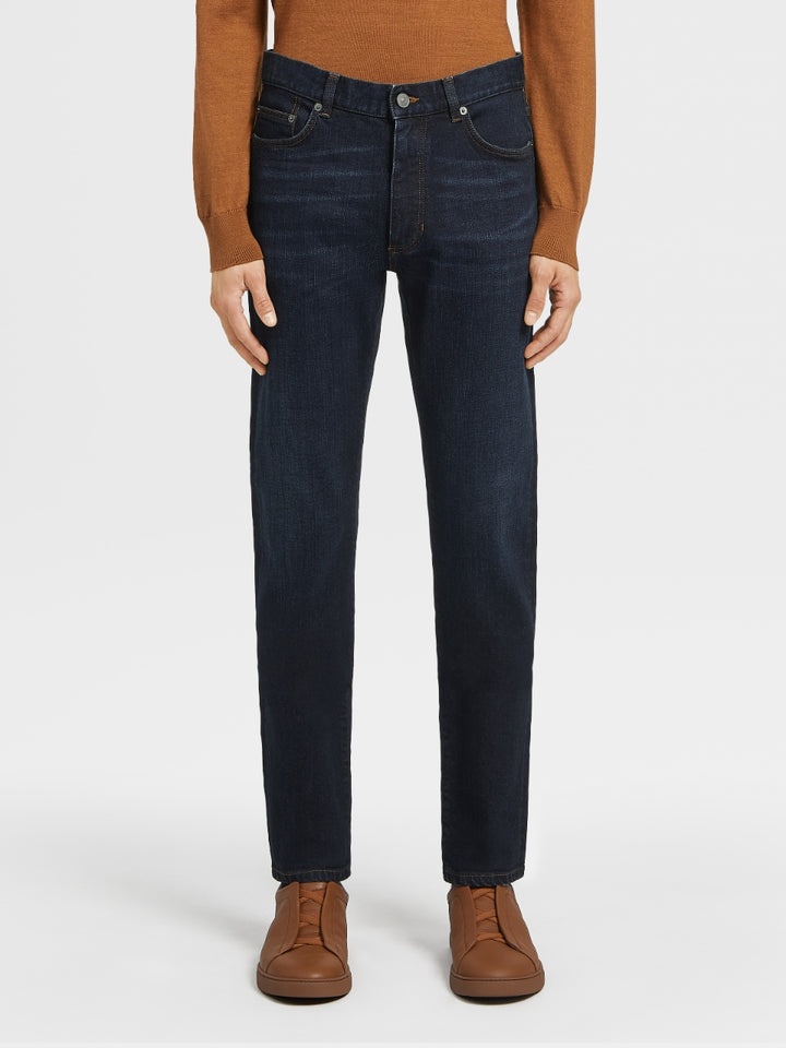 Zegna City 5-Pocket Jean in Dark Denim