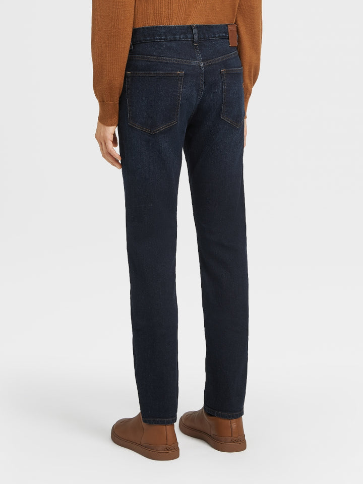 Zegna City 5-Pocket Jean in Dark Denim