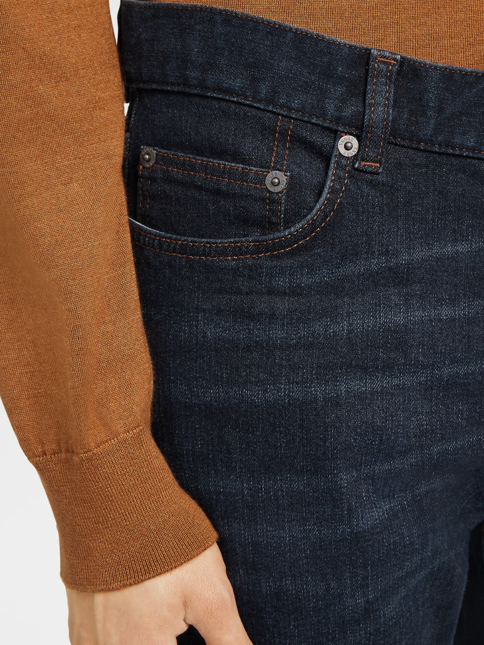 Zegna City 5-Pocket Jean in Dark Denim