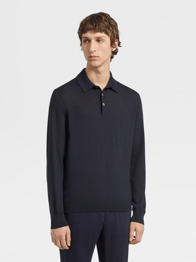 Zegna Polo in Navy Blue