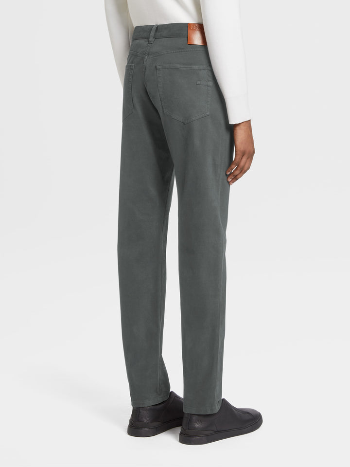 Zegna City 5-Pocket Pant in Light Grey