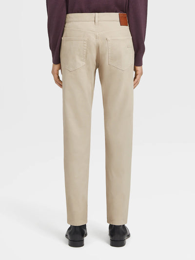 Zegna City 5-Pocket Pant in Tan