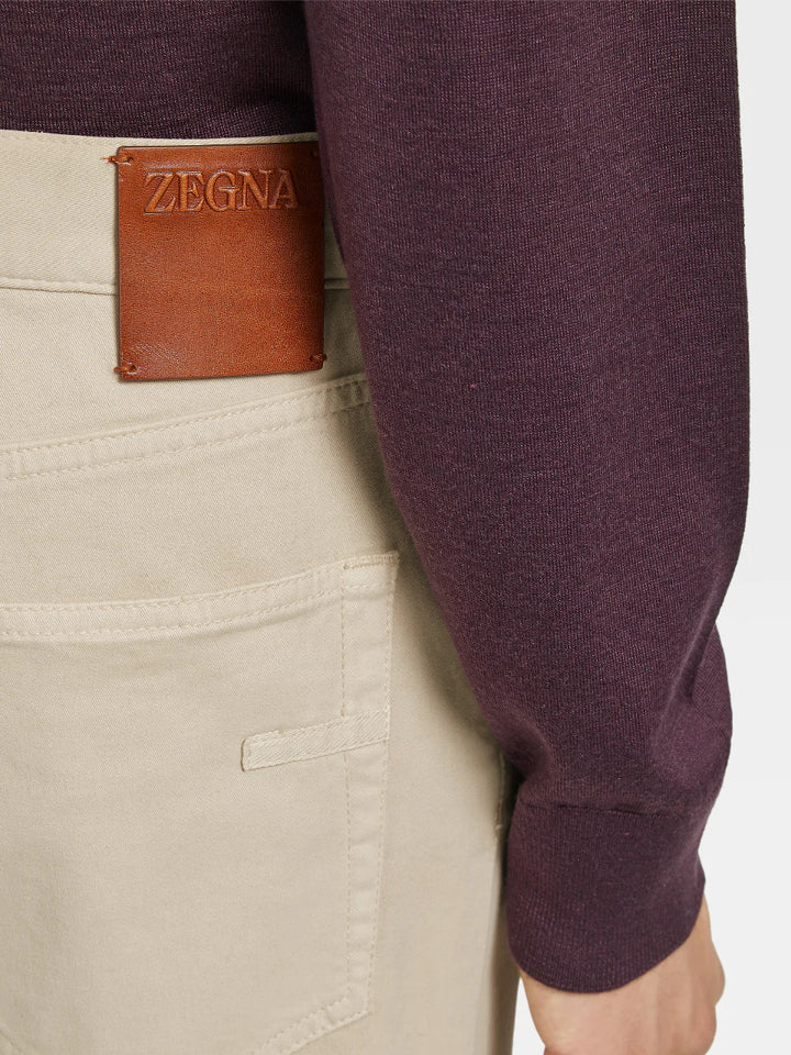 Zegna City 5-Pocket Pant in Tan