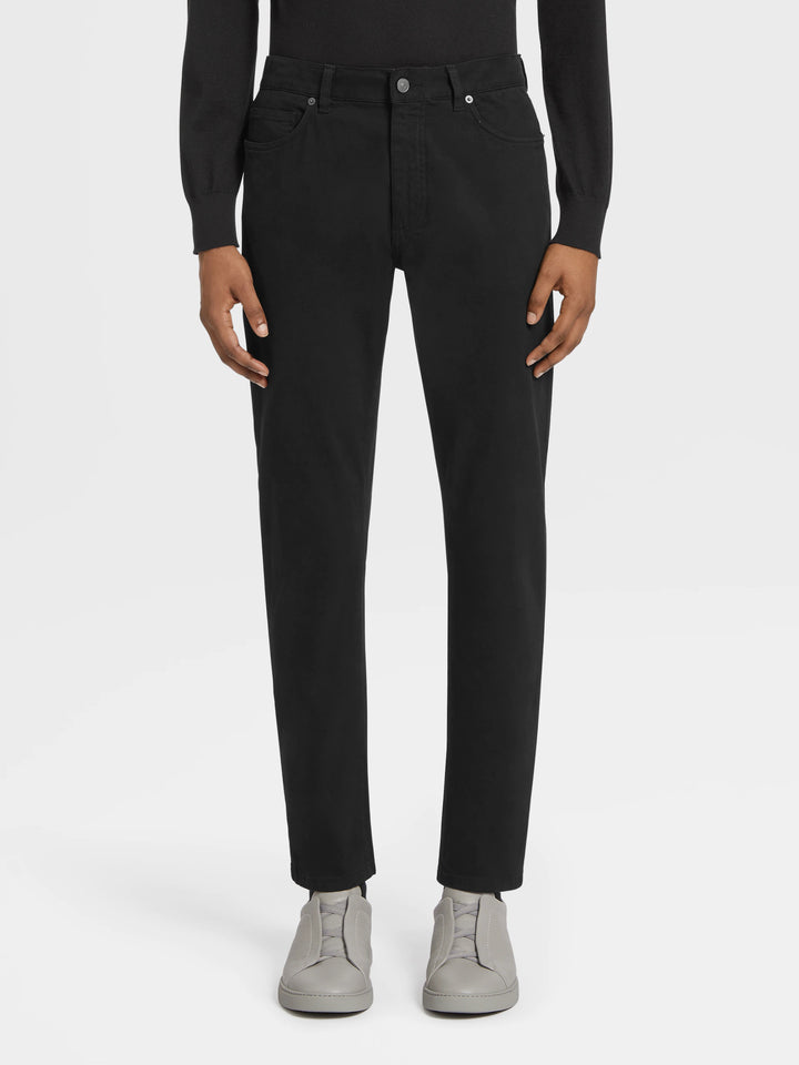 Zegna City 5-Pocket Pant in Black