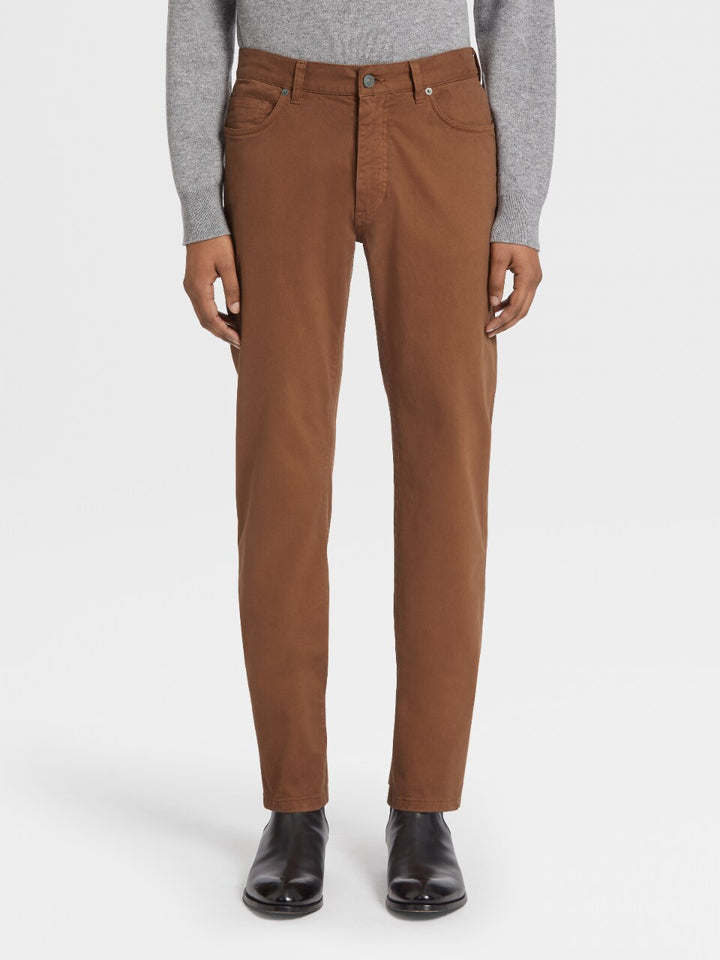 Zegna City 5-Pocket Pant in Vicuna