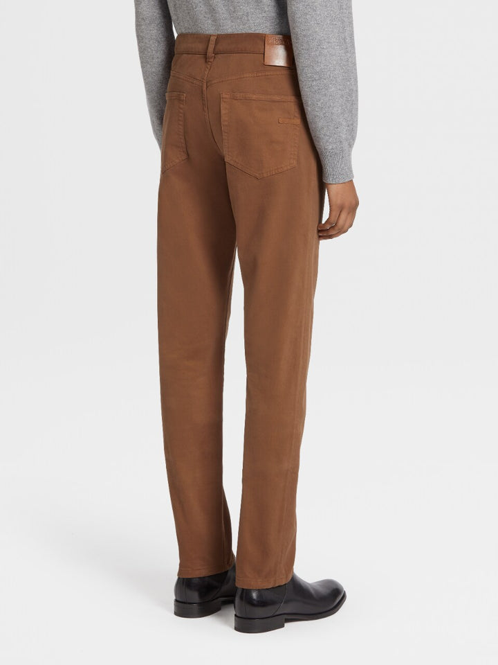 Zegna City 5-Pocket Pant in Vicuna