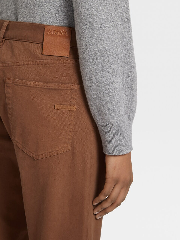 Zegna City 5-Pocket Pant in Vicuna