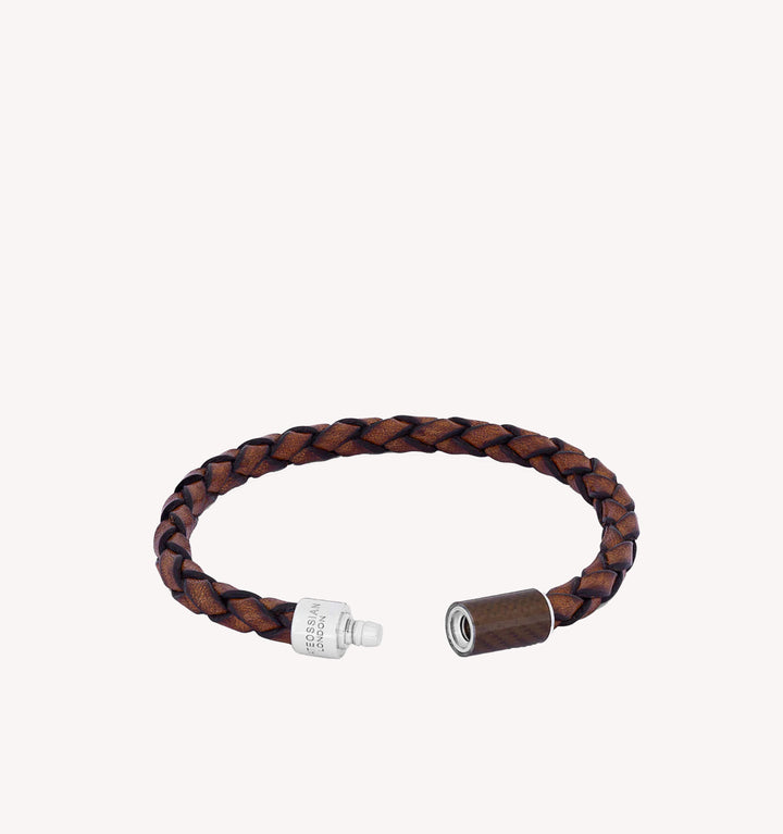 Tateossian Pop Carbon Bracelet in Brown