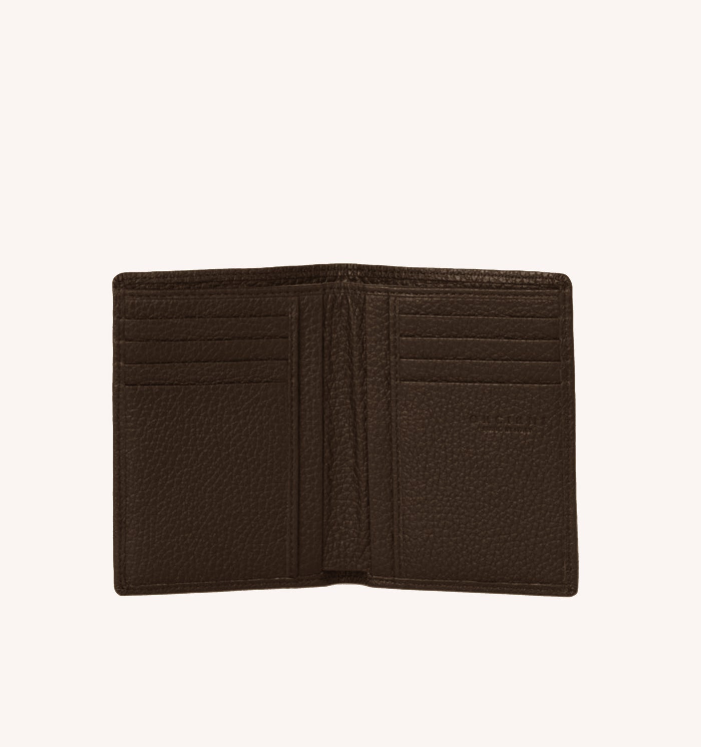 Orciani Micron Leather Vertical Wallet in Black
