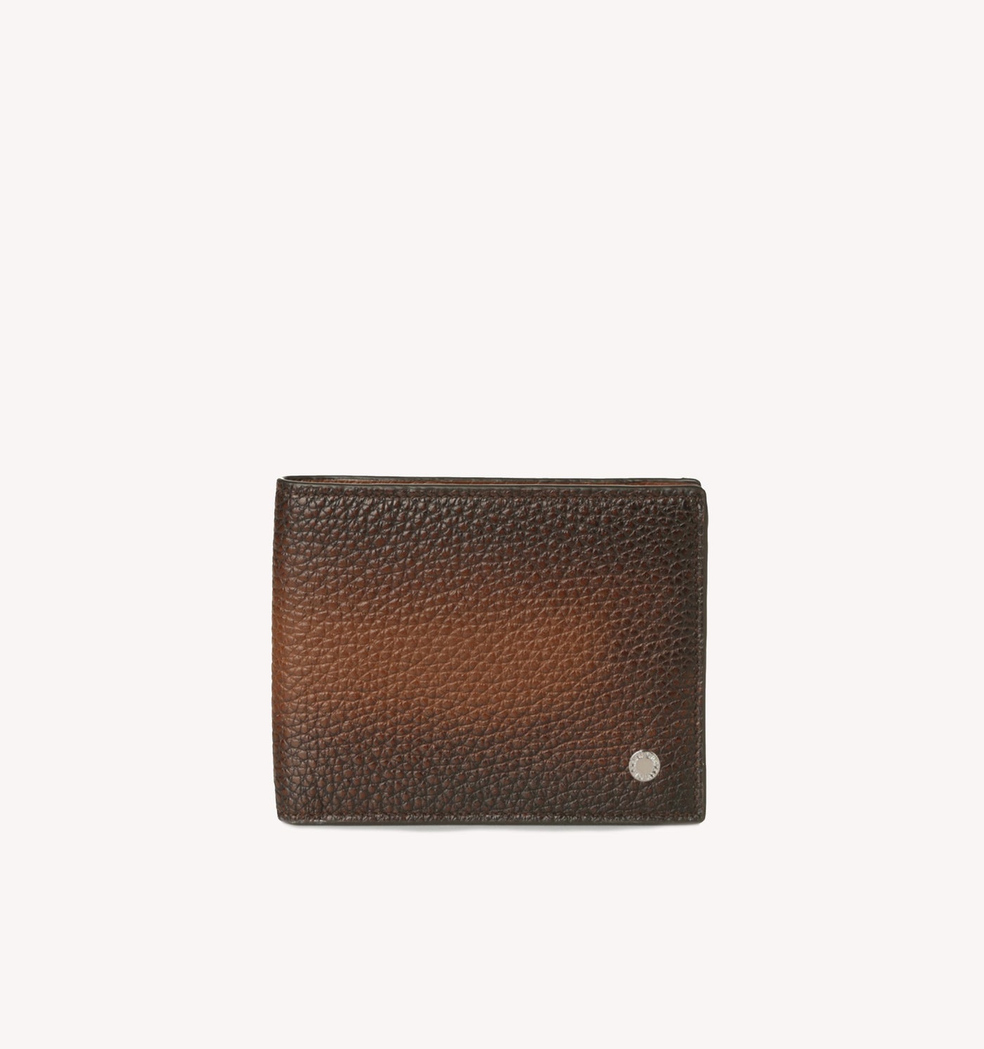 Orciani Micron Deep Leather RFID Wallet in Brown